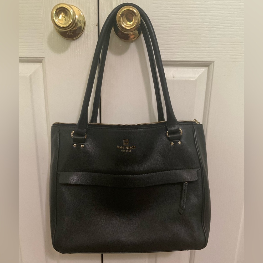 Kate Spade Grant Park Alida Zippered Leather Tote Shoulder Bag